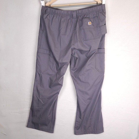 Carhartt Men's XL Ripstop Scrub Pants Cargo Gray C54108 Workwear Medical Uniform - Picture 7 of 10
